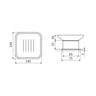 Excellent Riko mydelniczka stojąca szklana, złoty połysk DOEX.1613GL