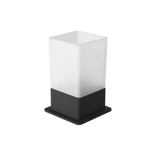 Excellent Riko kubek stojący szklany, czarny mat DOEX.1614BL