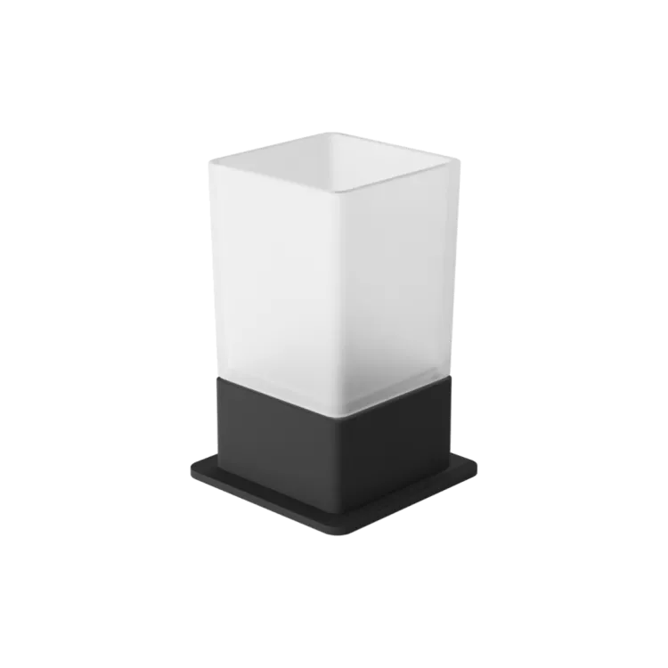 Excellent Riko kubek stojący szklany, czarny mat DOEX.1614BL