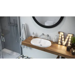 Excellent Riko kubek stojący szklany, chrom DOEX.1614CR