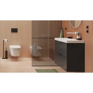 Excellent Riko stojak na papier ze szczotką, czarny mat DOEX.1650BL