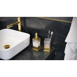 Excellent Riko dozownik stojący do mydła w płynie, złoty połysk DOEX.1616GL