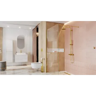 Excellent Riko stojak na papier ze szczotką, złoty połysk DOEX.1650GL