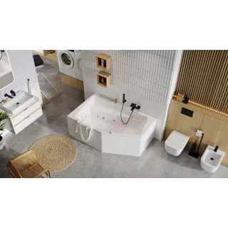 Excellent Riko stojak na papier ze szczotką, czarny mat DOEX.1650BL