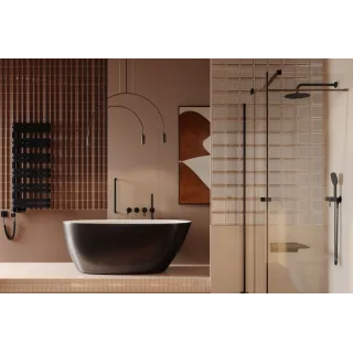 Excellent Hendi uchwyt łazienkowy prosty 45 cm, czarny mat DOEX.1845BL