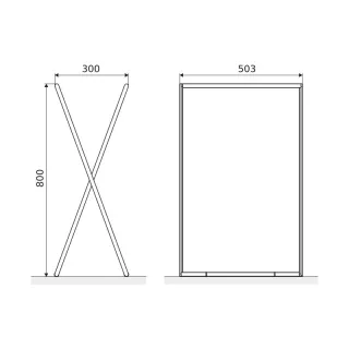 Excellent Kros wieszak wolnostojący na ręczniki, czarny mat DOEX.1800BL