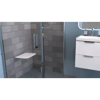 Excellent Seduro Premium siedzisko prysznicowe składane, wolnoopadające z powłoką antybakteryjną, biały DOEX.SP365.306.WH