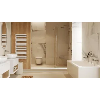 Excellent Seduro Premium siedzisko prysznicowe składane, wolnoopadające z powłoką antybakteryjną, biały / biały DOEX.SP365.306.0