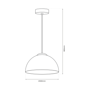 Lampa wisząca GAMMA BLACK 1xE27 MLP1063