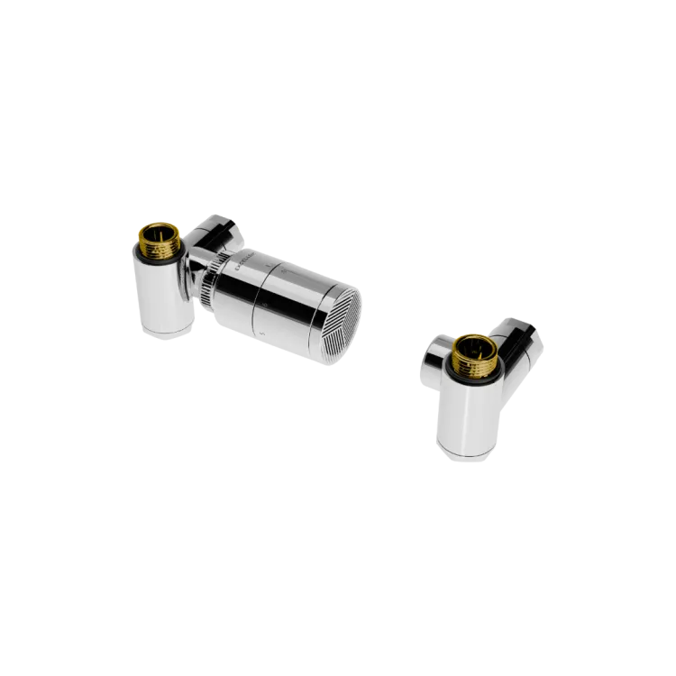 Excellent Caldo zestaw trójosiowy z głowicą termostatyczną z opcją montażu grzałki, lewy, chrom GREX.CA10.L.TTG.CR