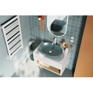 Excellent Caldo zestaw trójosiowy z głowicą termostatyczną z opcją montażu grzałki, lewy, biały mat GREX.CA10.L.TTG.WH