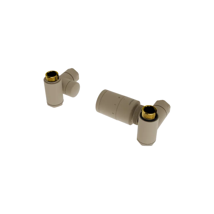 Excellent Caldo zestaw trójosiowy z głowicą termostatyczną z opcją montażu grzałki, prawy, cappuccino GREX.CA10.P.TTG.CA