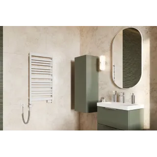 Excellent Caldo zestaw trójosiowy z głowicą termostatyczną z opcją montażu grzałki, prawy, biały mat GREX.CA10.P.TTG.WH