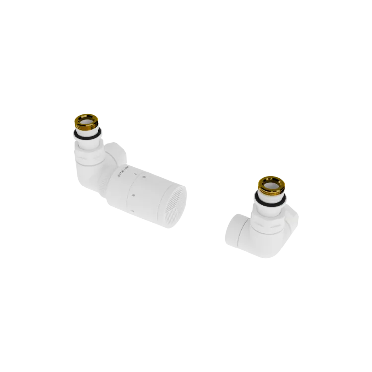 Excellent Caldo zestaw trójosiowy z głowicą termostatyczną, lewy, biały mat GREX.CA20.L.TT.WH