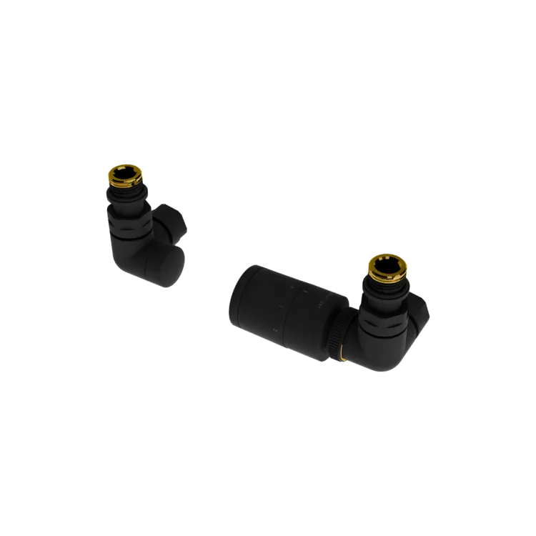 Excellent Caldo zestaw trójosiowy z głowicą termostatyczną, prawy, czarny mat GREX.CA20.P.TT.BL