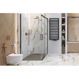 Excellent Caldo zestaw zintegrowany z głowicą termostatyczną, prawy, czarny mat GREX.CA50.P.ZT.BL