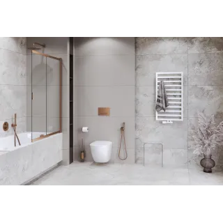 Excellent Caldo zestaw zintegrowany z głowicą termostatyczną, lewy, biały mat GREX.CA50.L.ZT.WH