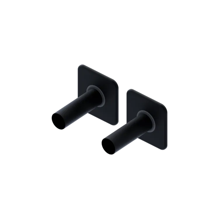 Excellent Caldo zestaw maskujący do zaworów grzejnikowych, 2x rozeta pojedyncza, czarny mat GREX.CA90.M1.BL