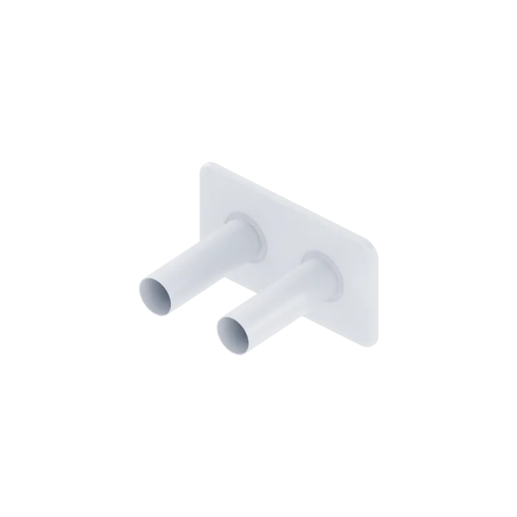 Excellent Caldo zestaw maskujący do zaworów grzejnikowych, 1x rozeta podwójna, biały mat GREX.CA95.M2.WH