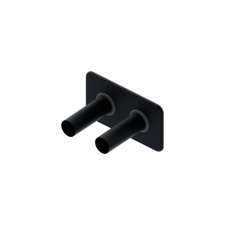 Excellent Caldo zestaw maskujący do zaworów grzejnikowych, 1x rozeta podwójna, czarny mat GREX.CA95.M2.BL