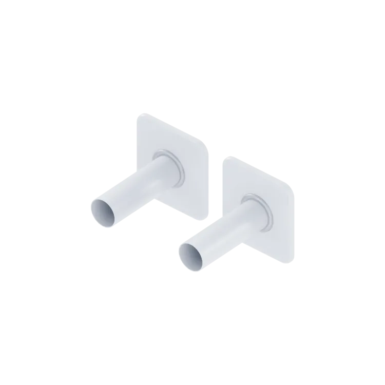 Excellent Caldo zestaw maskujący do zaworów grzejnikowych, 2x rozeta pojedyncza, biały mat GREX.CA90.M1.WH