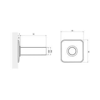 Excellent Caldo zestaw maskujący do zaworów grzejnikowych, 2x rozeta pojedyncza, biały mat GREX.CA90.M1.WH