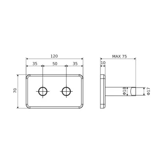 Excellent Volaro zestaw maskujący do zaworów grzejnikowych, chrom GREX.VO127.CR