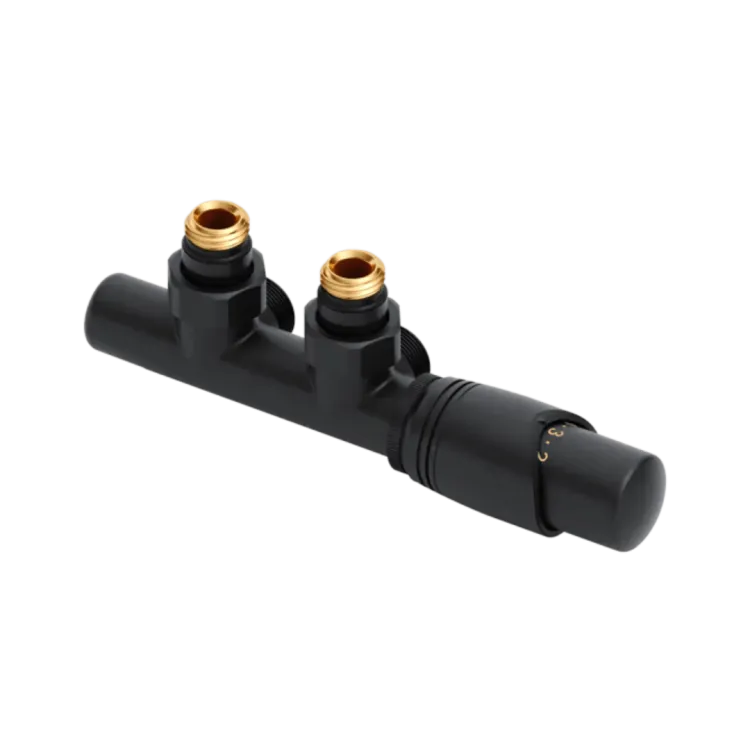 Excellent Volaro 2.0 zestaw zintegrowany termostat grzejnikowy prawy, czarny mat GREX.VO2.50P.BL