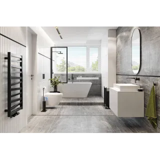 Excellent Volaro 2.0 zestaw zintegrowany termostat grzejnikowy prawy, czarny mat GREX.VO2.50P.BL