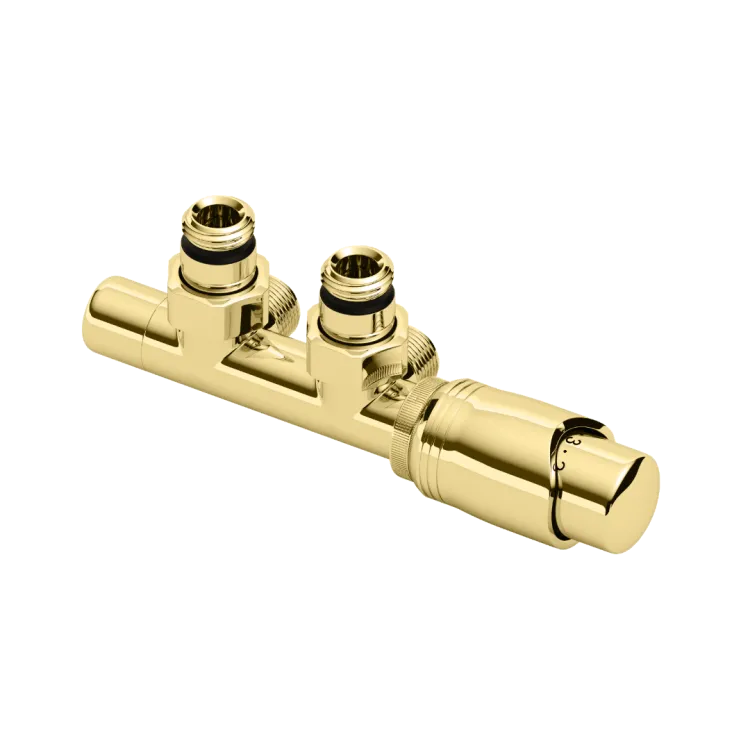 Excellent Volaro 2.0 zestaw zintegrowany termostat grzejnikowy prawy, złoty połysk GREX.VO2.50P.GL