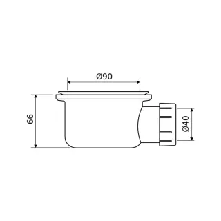 Excellent Zero syfon do brodzika 90 mm bez pokrywy INEX.1616.90