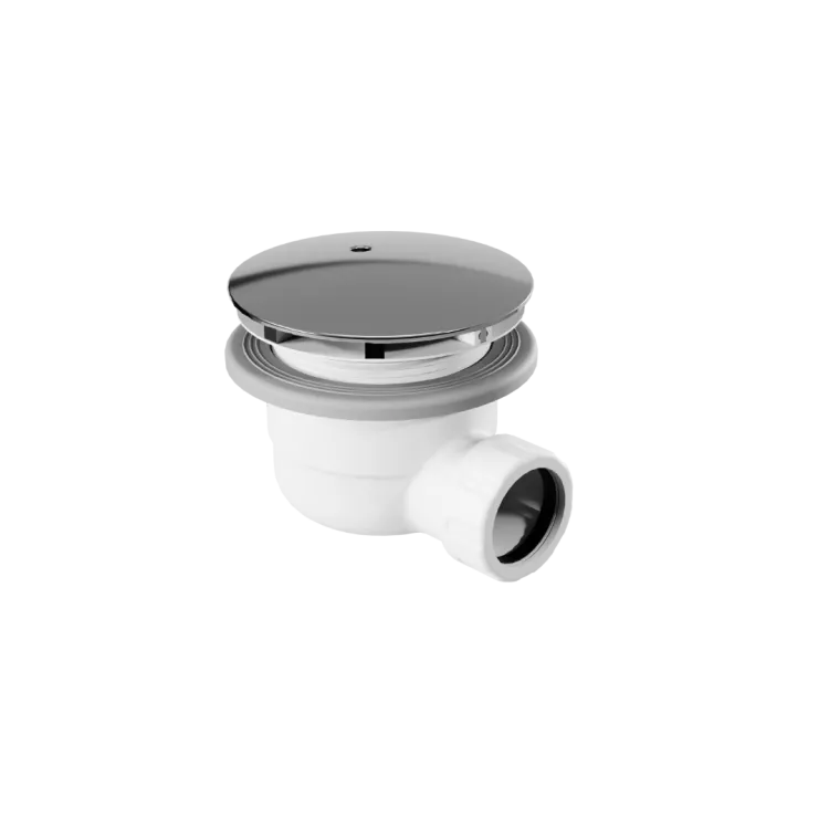 Excellent Vert syfon do brodzika biały 90 mm z pokrywą, chrom INEX.2116.90.WHCR