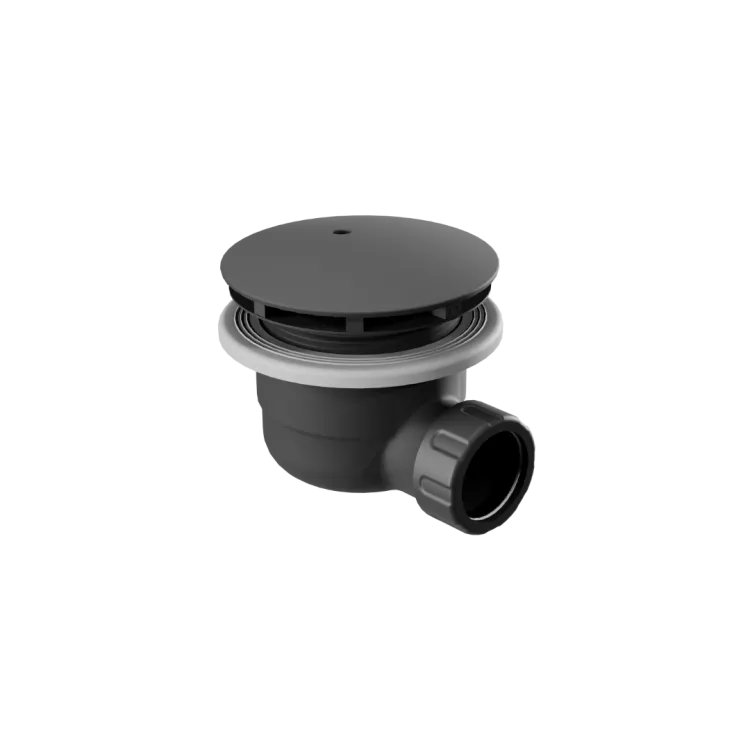Excellent Vert syfon do brodzika czarny 90 mm z pokrywą, czarny mat INEX.2116.90.BLBL