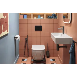 Excellent D54 syfon umywalkowy, stal nierdzewna, grafit szczotkowany INEX.2018AB