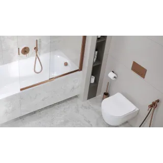 Excellent Aurro Fresh przycisk spłukujący do stelaża podtynkowego WC Shiro Premium, miedziany szczotkowany INEX.AF230.150.CB