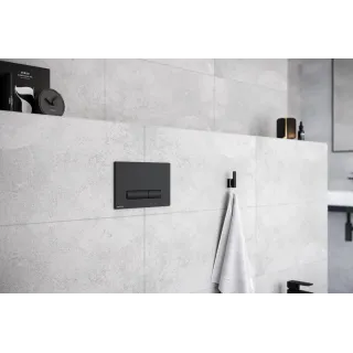 Excellent Aurro przycisk spłukujący do stelaża podtynkowego WC Shiro 2.0, czarny soft INEX.AU230.150.BL