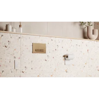 Excellent Aurro przycisk spłukujący do stelaża podtynkowego WC Shiro 2.0, miedziany szczotkowany INEX.AU230.150.CB