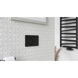 Excellent Ringo przycisk spłukujący do stelaża podtynkowego WC Shiro 2.0, czarny soft INEX.RI230.150.BL