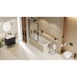 Excellent Ringo przycisk spłukujący do stelaża podtynkowego WC Shiro 2.0, czarny soft INEX.RI230.150.BL