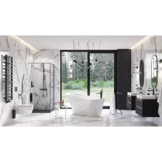 Excellent Ringo przycisk spłukujący do stelaża podtynkowego WC Shiro 2.0, czarny soft INEX.RI230.150.BL