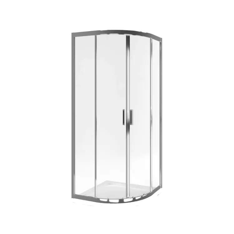 Actima Seria 201 kabina półokrągła 80x80 cm drzwi przesuwne, powłoka Clean Control, chrom KAAC.1801.800/N