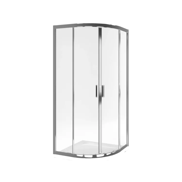 Actima Seria 201 kabina półokrągła 90x90 cm drzwi przesuwne, powłoka Clean Control, chrom KAAC.1801.900/N
