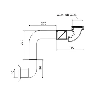 Excellent Flux zestaw syfon umywalkowo - bidetowy suchy niski, z rurą sztywną, biały INNL.1219.SET.01.WH
