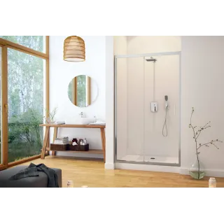 Actima Seria 201 drzwi prysznicowe przesuwne 120 cm, Clean Control, chrom przezroczyste KAAC.1805.1200.LP/N