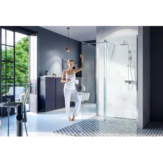 Excellent Vidoq walk-in ścianka prysznicowa gięta 83x200 cm, powłoka Clean Control, chrom KAEX.1507.830.LP.CR