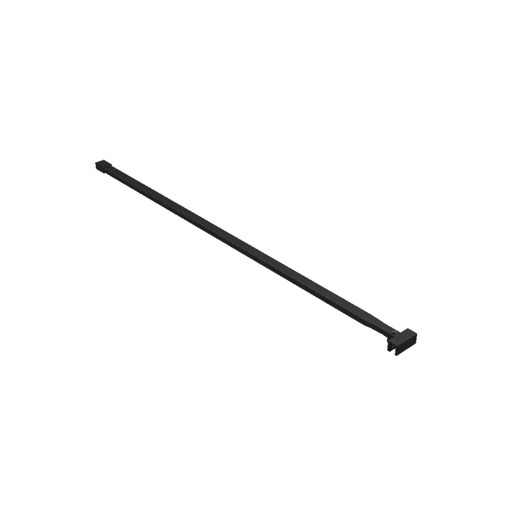 Excellent Vidoq wspornik kabiny walk-in 120 cm do docięcia, czarny mat KAEX.1599.1200.BL