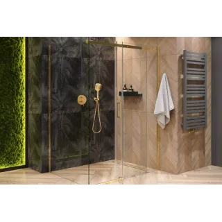 Excellent Rols ścianka prysznicowa boczna 80 cm powłoka Clean Control, złoty połysk KAEX.2606.800.LP.GL