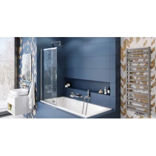 Excellent Liner parawan nawannowy 110x140 cm rozsuwany 2-częściowy lewy / prawy, chrom KAEX.2920.1100.LP