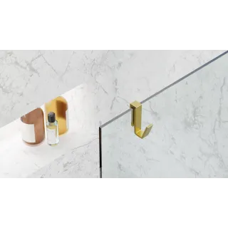 Excellent Haczyk do mocowania na szybie o grubości 6-10 mm, złoty połysk KAEX.5095.GL