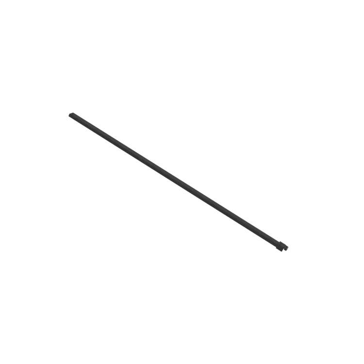 Excellent Fabrika walk-in wspornik kabiny 120 cm do docięcia, czarny mat KAEX.CZ.WSPO.1200